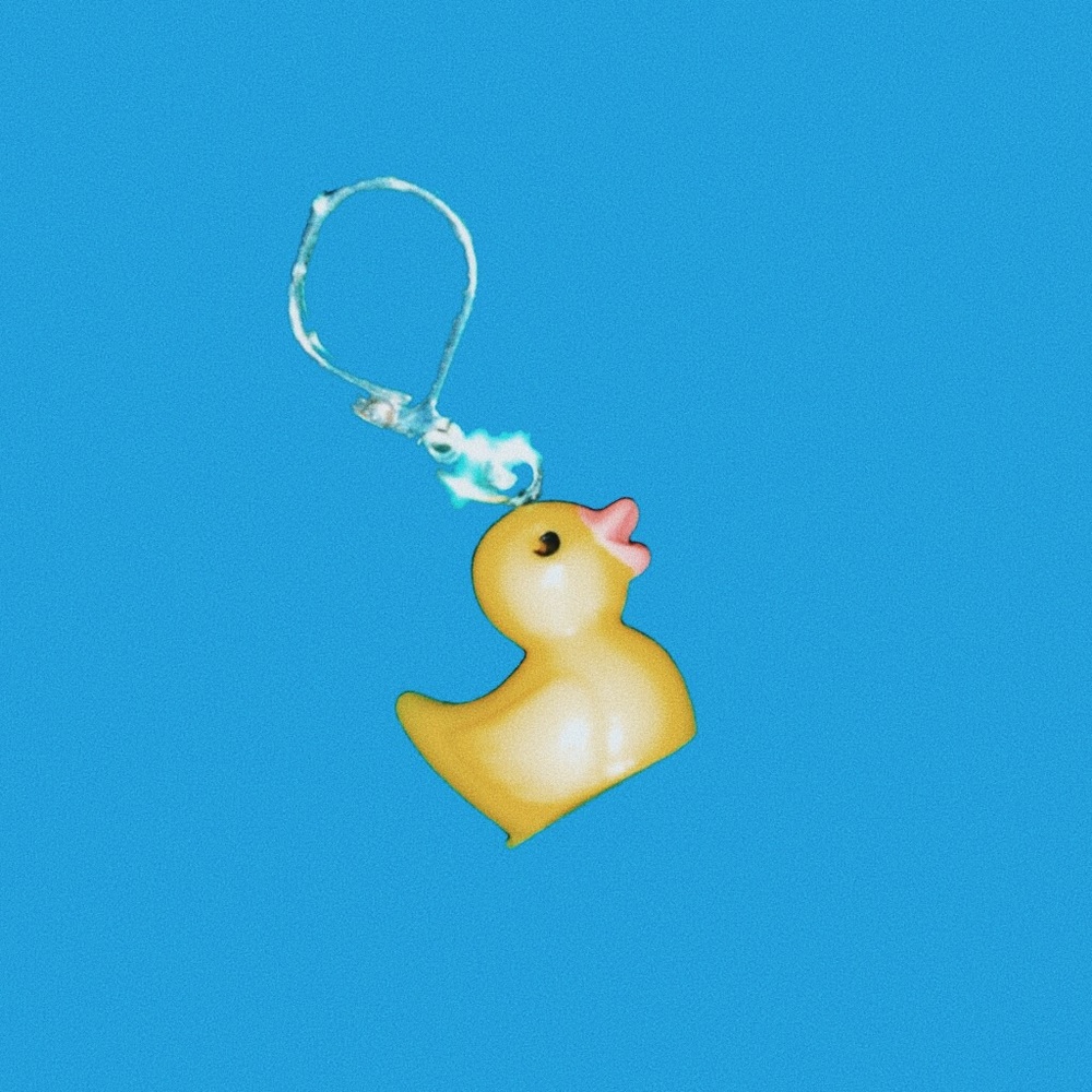 Lil rubber ducky singular earring
